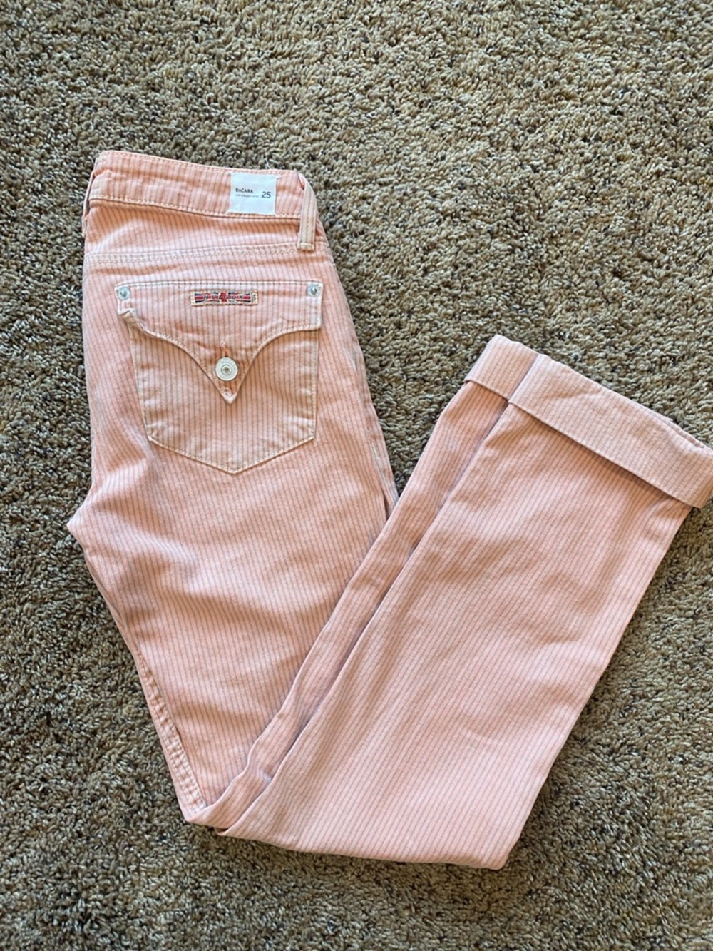 Hudson Jeans Crop Straight Cuffed Pants - low rise